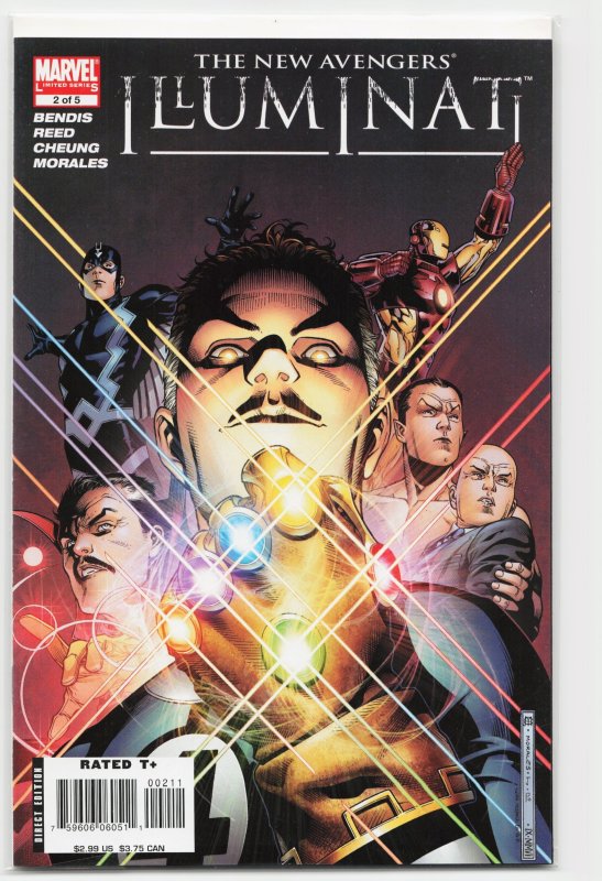 New Avengers: Illuminati #2 (Marvel Comics, 2007), raw, ungraded comic book — front cover
