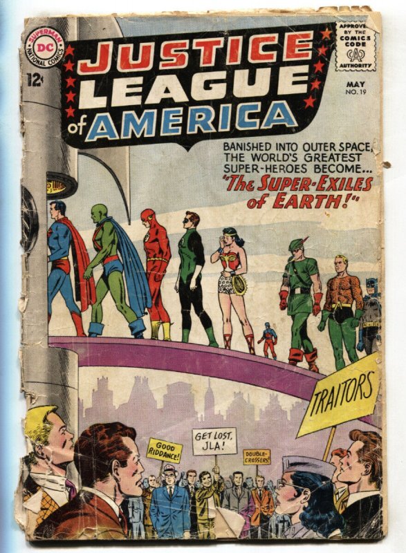 Justice League of America #19 (DC Comics), raw, ungraded comic book — front cover