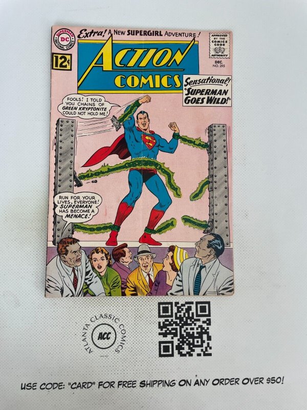Action Comics #295 (DC Comics), raw comic book in VF- condition — front cover
