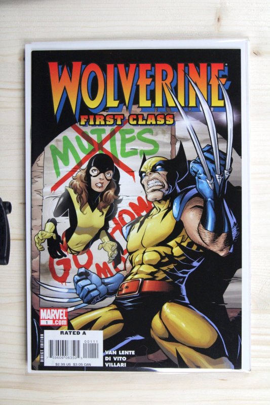 Wolverine: First Class #1 (Marvel Comics, 2008), raw comic book in NM 9.4 condition — front cover