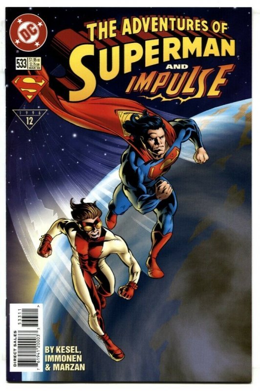 Adventures of Superman #533 (DC Comics, 1996), raw comic book in VF/NM condition — front cover