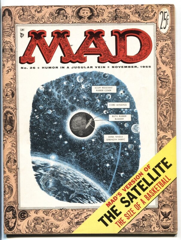 Mad Magazine #26 (EC Comics, 1955), raw comic book in VF- condition — front cover