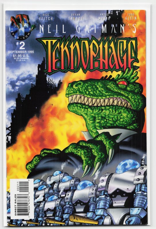 Teknophage #2 (1995), raw, ungraded comic book — front cover