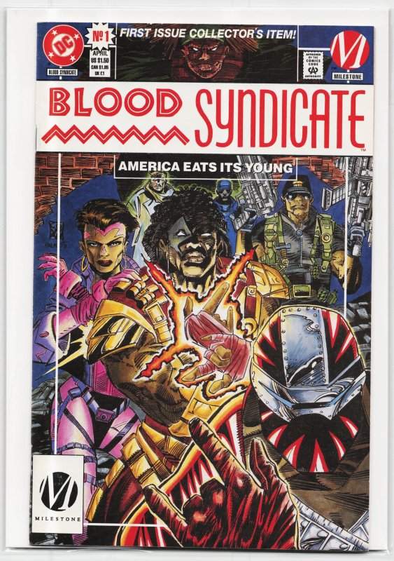 Blood Syndicate #1 (DC Comics, 1993), raw, ungraded comic book — front cover