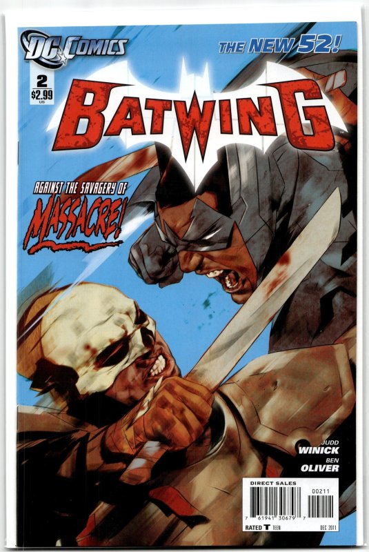 Batwing #2 (DC Comics, 2011), raw, ungraded comic book — front cover