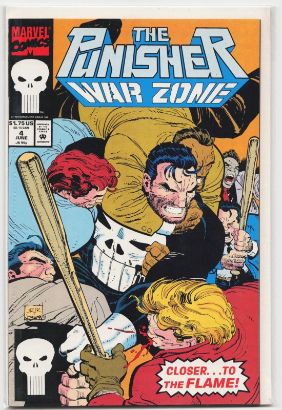 The Punisher: War Zone #4 (Marvel Comics, 1992), raw, ungraded comic book — front cover