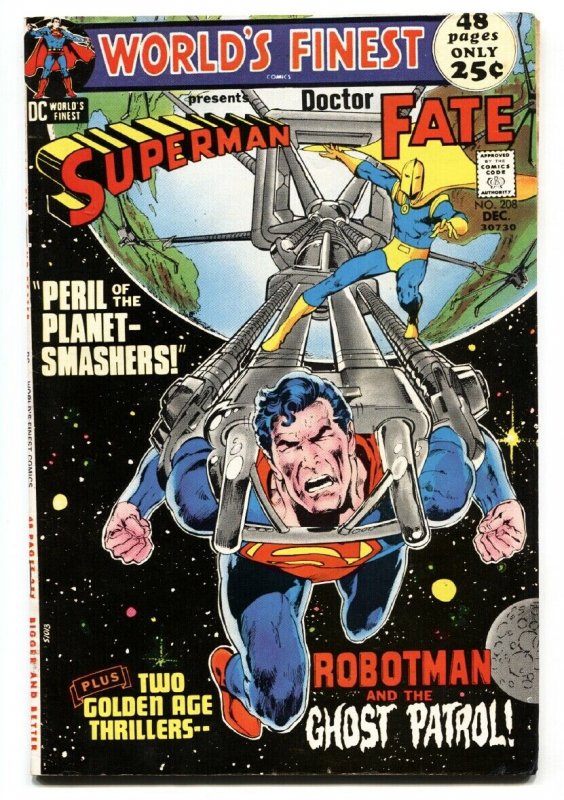 World's Finest #208 (DC Comics, 1971), raw comic book in FN condition — front cover