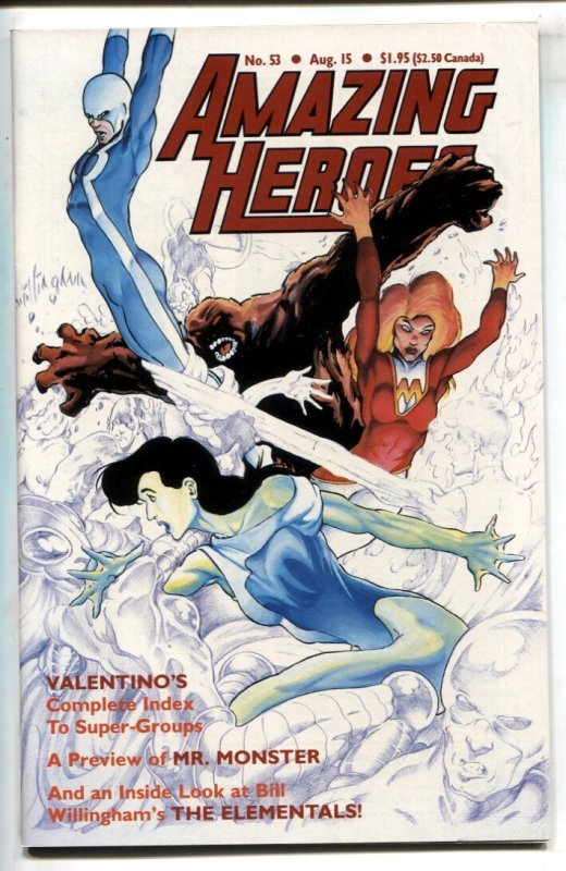 Amazing Heroes #53 (1984), raw, ungraded comic book — front cover