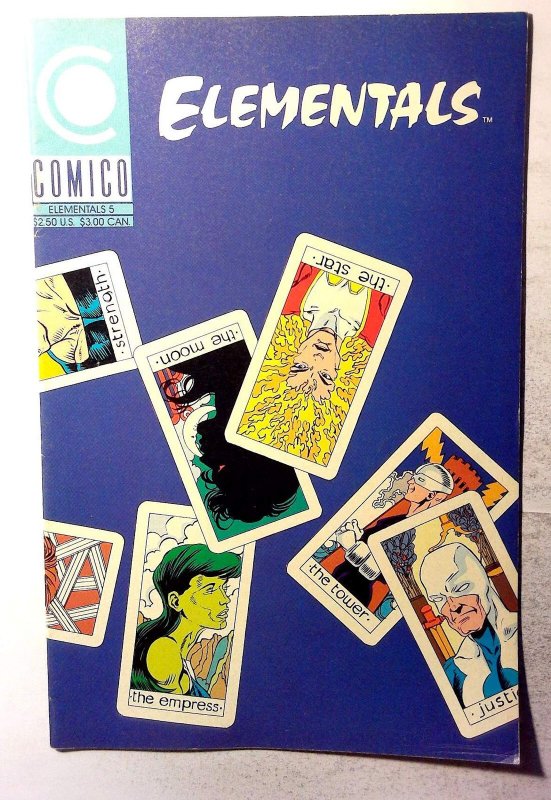 Elementals #5 (Comico, 1989), raw, ungraded comic book — front cover
