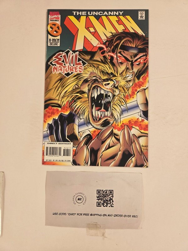 Uncanny X-Men #326 (Marvel Comics, 1995), raw comic book in NM condition — front cover