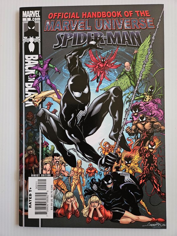 Spider-Man: Back in Black Handbook (2007) (2007), raw, ungraded comic book — front cover