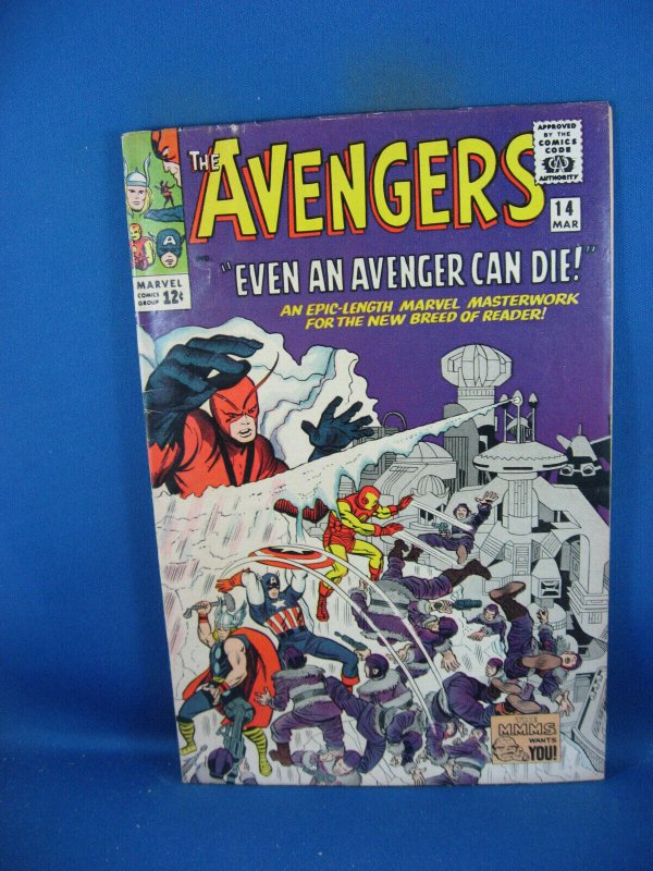 Avengers #14 (Marvel Comics, 1965), raw, ungraded comic book — front cover