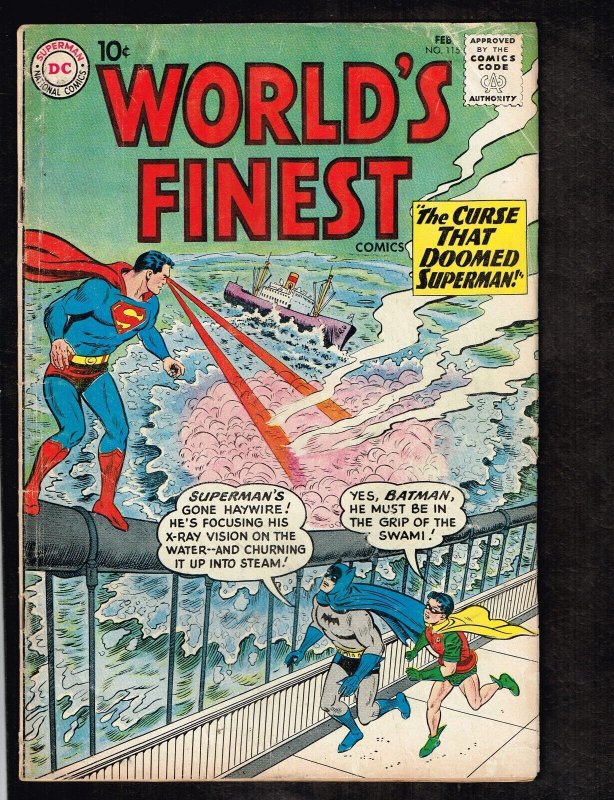 World's Finest #115 (DC Comics, 1961), raw comic book in 3.5 condition — front cover
