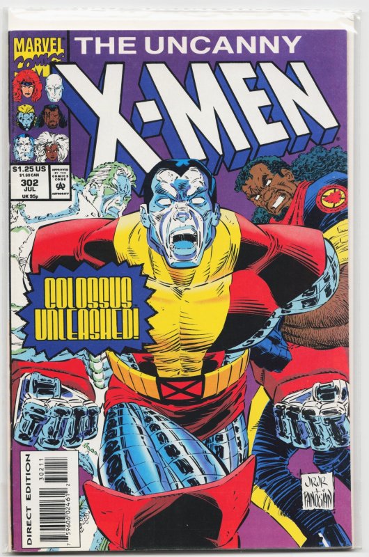 The Uncanny X-Men #302 (Marvel Comics, 1993), raw, ungraded comic book — front cover
