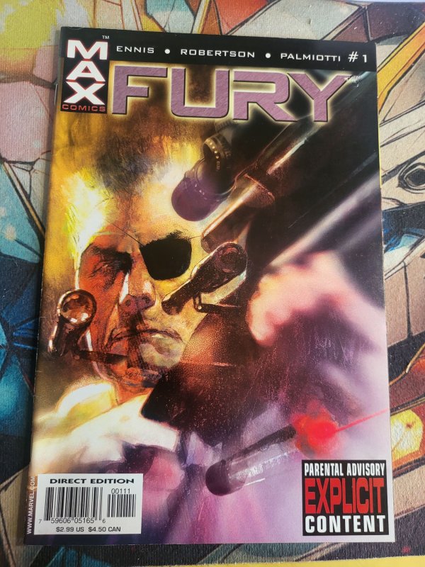 Fury #1 (Marvel Comics, 2001), raw, ungraded comic book — front cover
