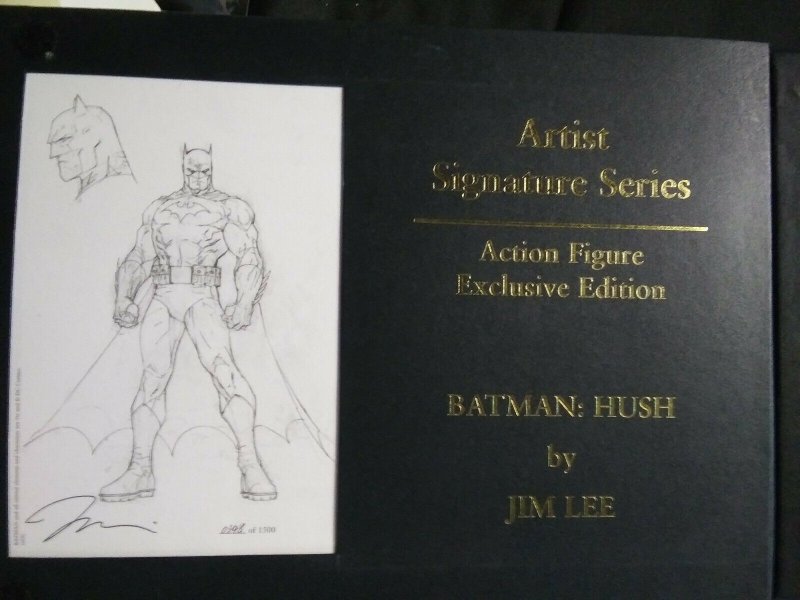 Batman Artist Signature Series Figure Exc. Edition:hush by Jim Lee Signed Mint, raw, ungraded comic book — front cover