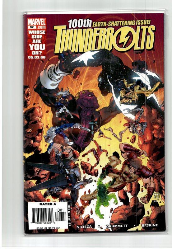 Thunderbolts #100 (Marvel Comics, 2006), raw, ungraded comic book — front cover