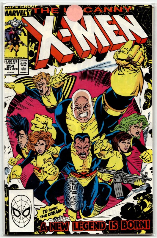 The Uncanny X-Men #254 (Marvel Comics, 1989), raw, ungraded comic book — front cover