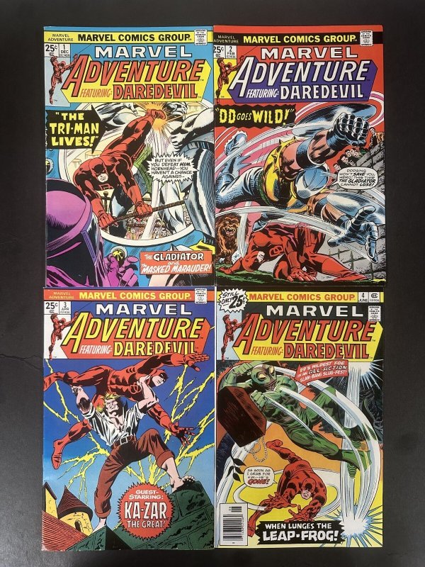 Marvel Adventure (1975) #1-4 VF Lot of 4 (Marvel Comics, 1975), raw comic book in VF condition — front cover