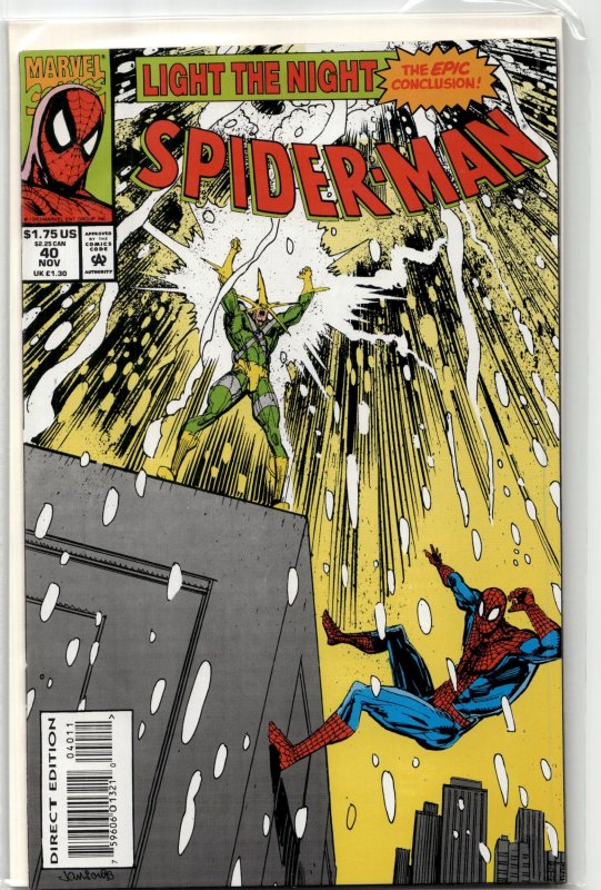 Spider-Man #40 (Marvel Comics, 1993), raw, ungraded comic book — front cover