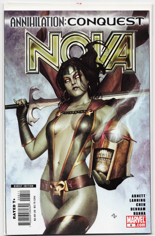 Nova #6 (Marvel Comics, 2007), raw, ungraded comic book — front cover