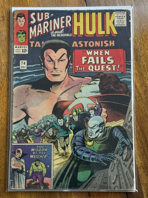 Tales to Astonish #74 (Marvel Comics, 1965), raw comic book in VG 4.0 condition — front cover