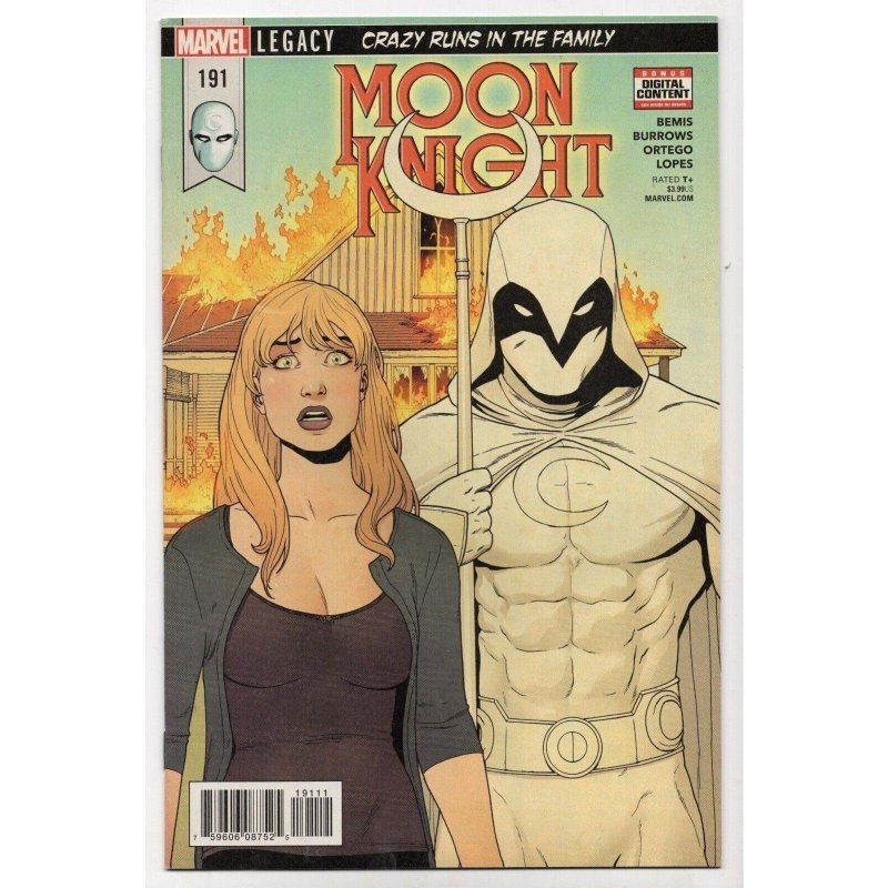 Moon Knight #191 (Marvel Comics, 2018), raw, ungraded comic book — front cover