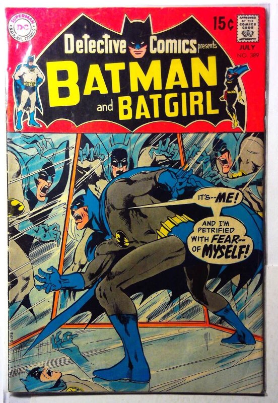 Detective Comics #389 (DC Comics, 1969), raw, ungraded comic book — front cover