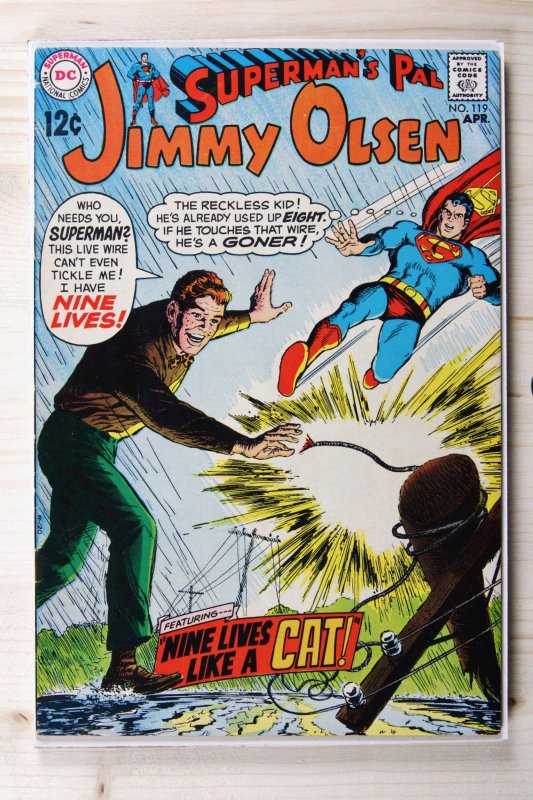 Superman's Pal, Jimmy Olsen #119 (DC Comics, 1969), raw comic book in FN- 5.5 condition — front cover