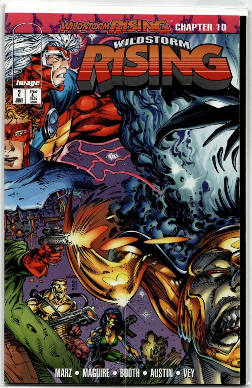 Wildstorm Rising #2 (Image Comics, 1995), raw, ungraded comic book — front cover