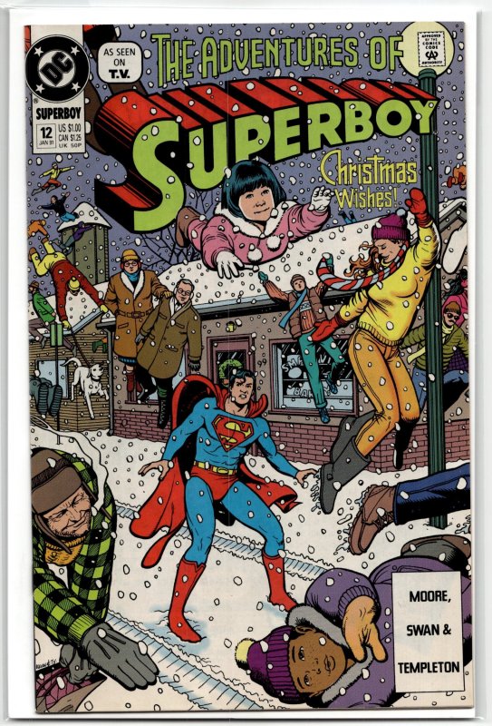 Superboy #12 (DC Comics, 1991), raw, ungraded comic book — front cover
