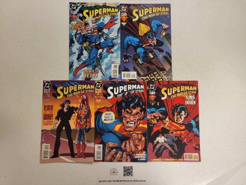 5 Superman Man of Steel DC Comic Books #45 46 47 48 49 38 TJ16, raw, ungraded comic book — front cover