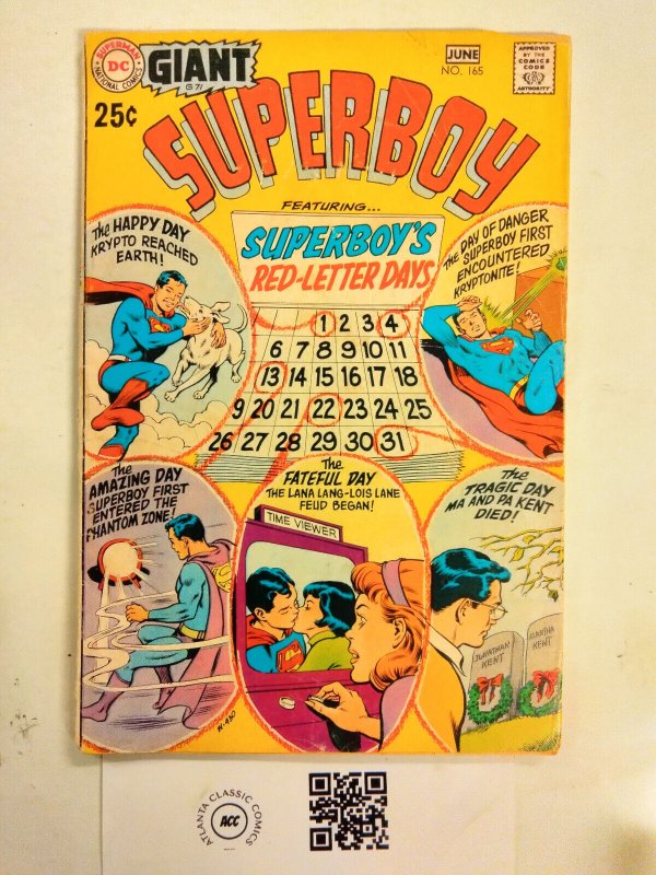 Superboy #165 (DC Comics), raw comic book in GD condition — front cover