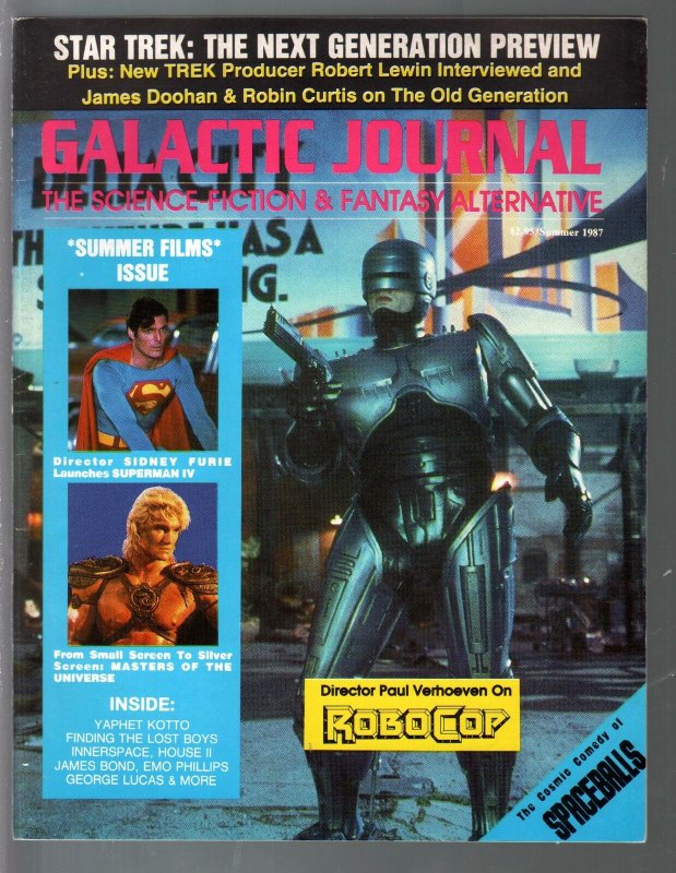 Galactic Journal-Summer 1987-Robocop-Star Trek NG-Superman Iv-Vf (1987), raw comic book in VF condition — front cover
