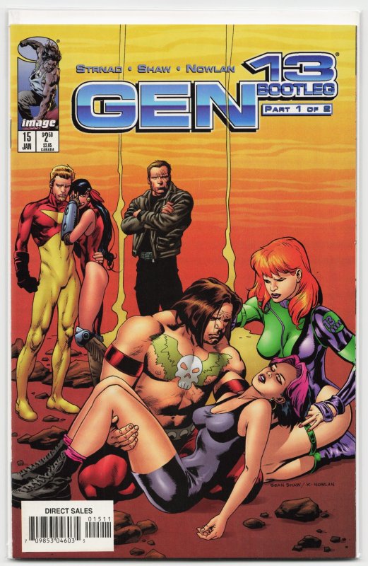 Gen 13 Bootleg #15 (Image Comics, 1998), raw, ungraded comic book — front cover