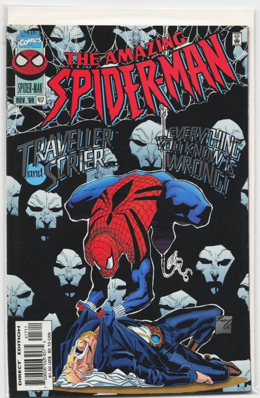 The Amazing Spider-Man #417 (Marvel Comics, 1996), raw, ungraded comic book — front cover