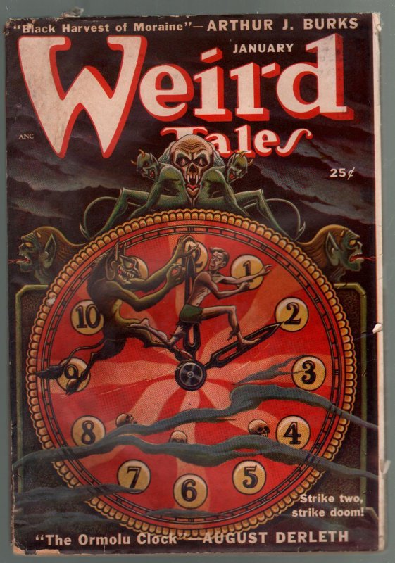 Weird Tales 1/1950-Canadian-pulp Horror & Fantasy-Matt Fox-Seabury Quinn-VG, raw comic book in VG condition — front cover