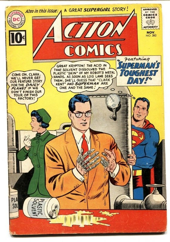 Action Comics #282 (DC Comics, 1961), raw, ungraded comic book — front cover