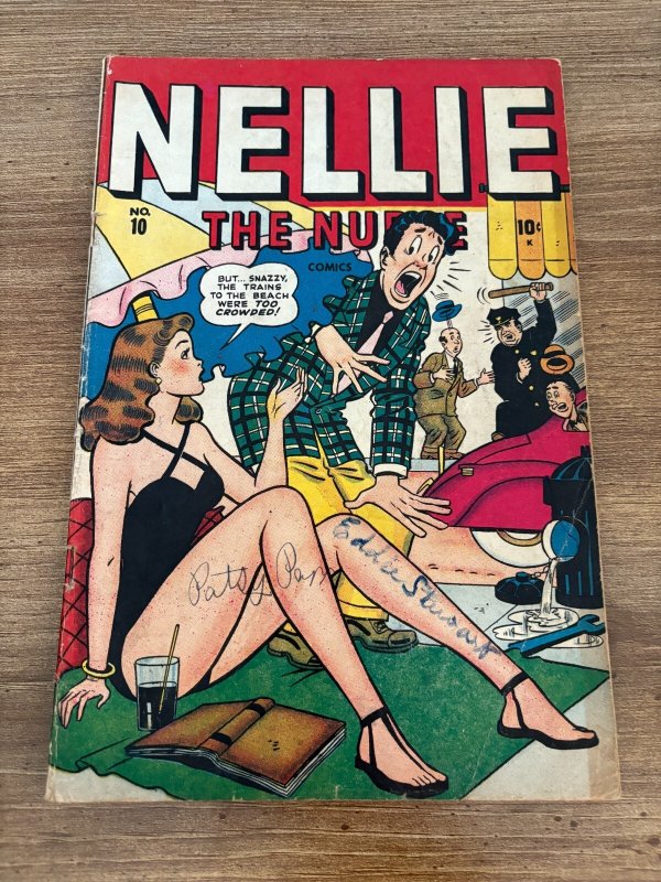 Nellie the Nurse #10 (Marvel Comics, 1947), raw comic book in VG condition — front cover