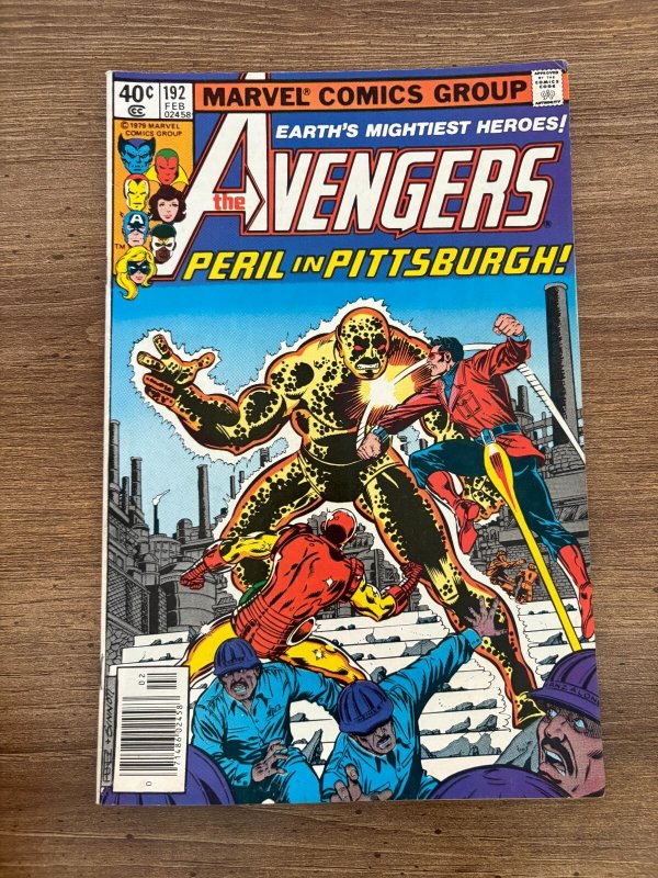 Avengers #192 (Marvel Comics, 1980), raw comic book in VF condition — front cover