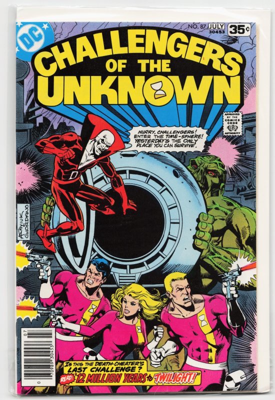 Challengers of the Unknown #87 (DC Comics, 1978), raw, ungraded comic book — front cover