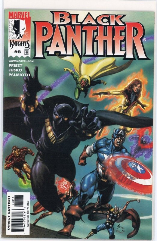 Black Panter #8 (Marvel Comics, 1999), raw comic book in NM+ 9.6 condition — front cover