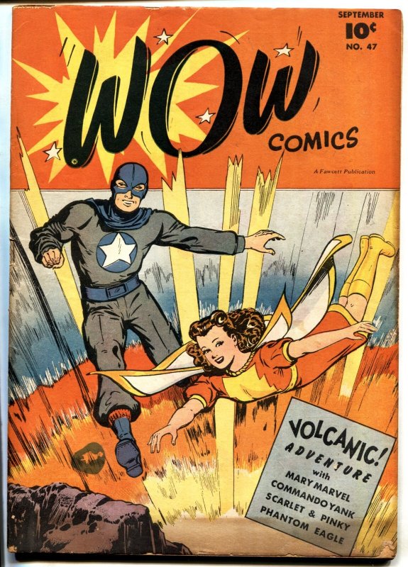 Wow #47-1946-Mary Marvel-Fawcett-Golden-Age Super Hero (Fawcett Publications, 1946), raw, ungraded comic book — front cover
