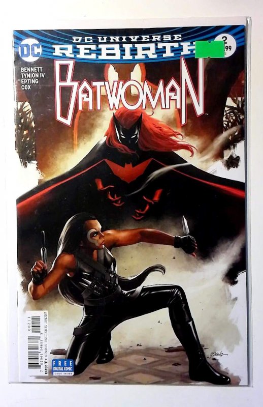 Batwoman #2 (DC Comics, 2017), raw, ungraded comic book — front cover