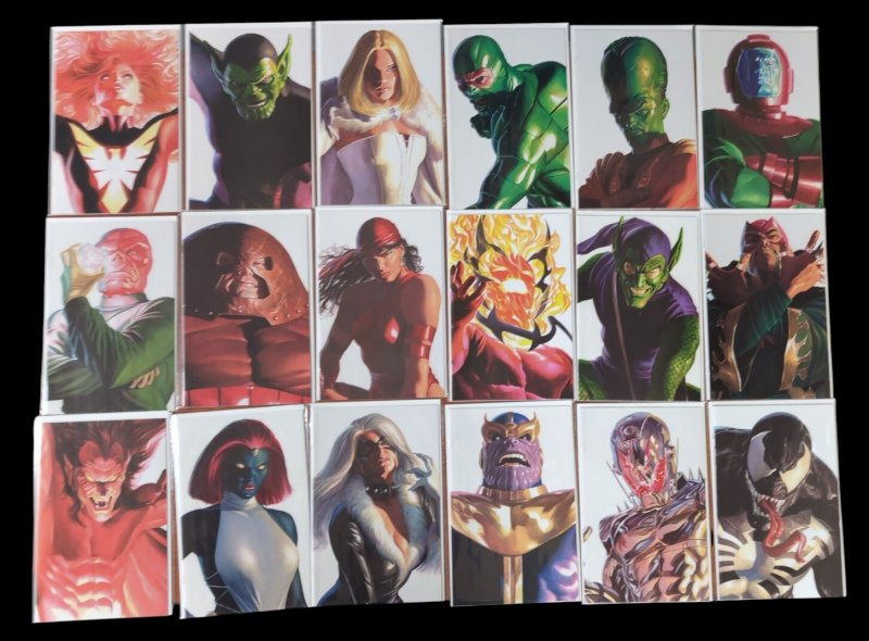 Alex Ross Timeless Villains Virgin Variants Complete Set Lot of 37 Marvel VF (Marvel Comics), raw comic book in VF condition — front cover