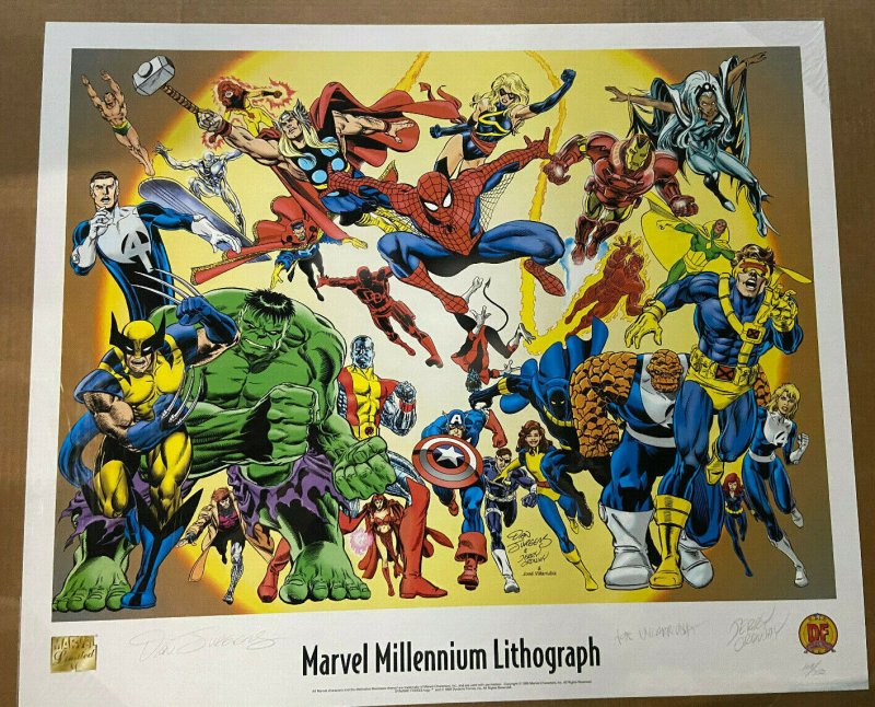 Marvel Milennium Lithograph Signed by Dan Jurgens, Jerry Ordway and Villarrubia (Marvel Comics), raw, ungraded comic book — front cover