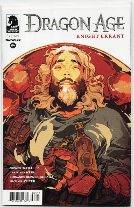 Dragon Age: Knight Errant #3 (Dark Horse Comics, 2017), raw, ungraded comic book — front cover