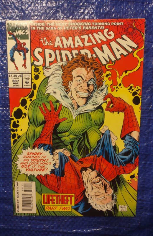The Amazing Spider-Man #387 (Marvel Comics, 1994), raw, ungraded comic book — front cover