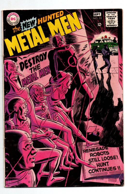 Metal Men #33 - 1968 - (-VG) (DC Comics, 1968), raw comic book in VG condition — front cover