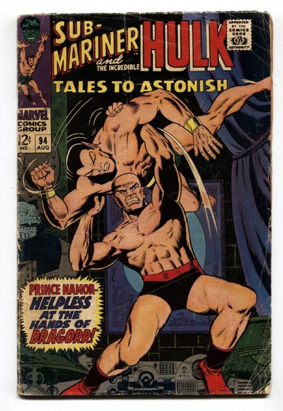 Tales to Astonish #94 (Marvel Comics, 1967), raw comic book in VG- condition — front cover